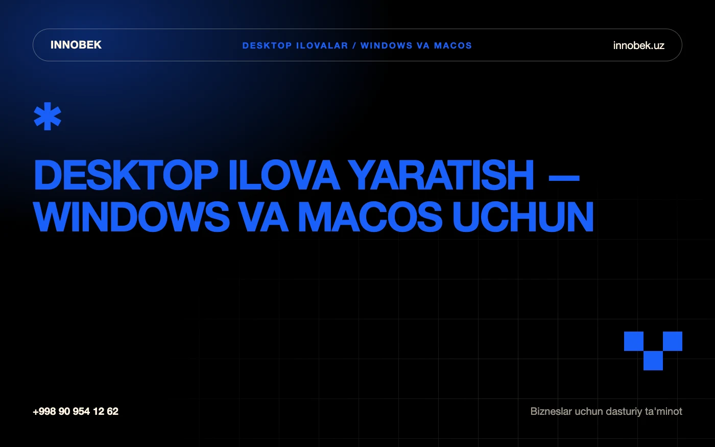 Windows va macOS uchun desktop ilova interfeysi noutbuk ekranida