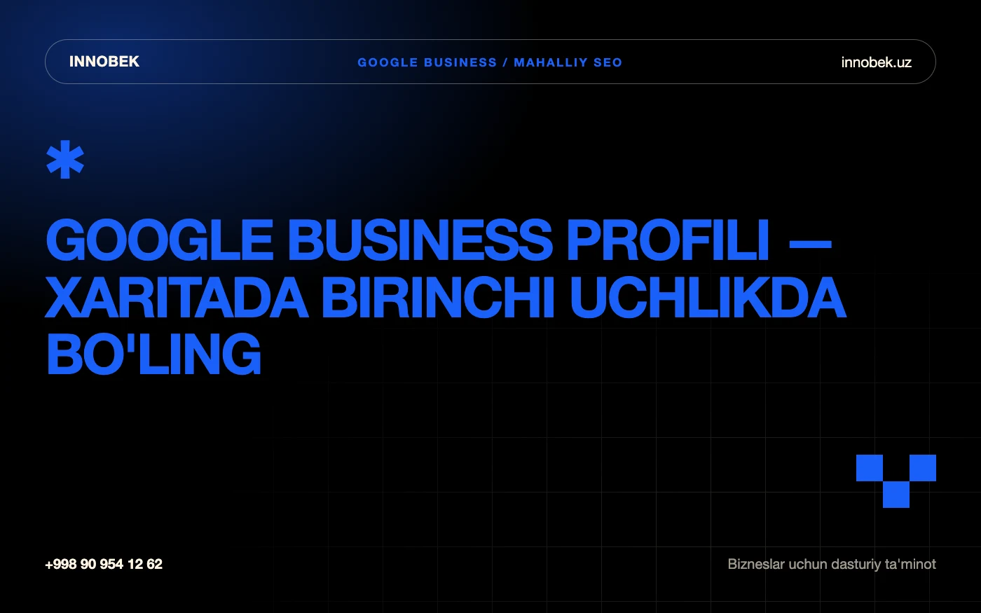 Google xarita paketi: mahalliy so'rov bo'yicha uchta biznes kartochkasi